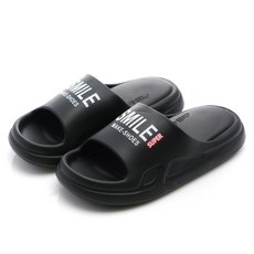 GODSHOE 男款 Markesmile 輕量雲朵緩震拖鞋, 270, 黑色