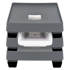 화분월드 뉴 고정식 화분 받침대 모던 베이직 정사각, 뷰티 그레이, 3개