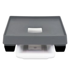 Hwabunworld 新款固定式正方形現代基本款花盆底盤, 1個, 雅灰色