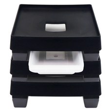 화분월드 뉴 고정식 화분 받침대 모던 베이직 정사각, 반타 블랙, 3개