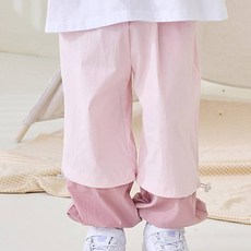 Bebezoo 兒童氣球版型防風拼色束口褲