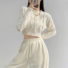 ViVEMO 女款修身短版麻花針織T恤 06237