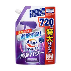 Attack 一匙靈泡沫衣物除菌消臭清潔噴霧補充包 皂香, 720ml, 1包