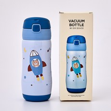 Modern House 動物太空彈蓋吸管保溫瓶, 300ml, 1個, 熊