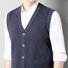 DM 男款V領鈕扣背心