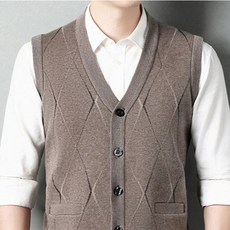 DM商務圖案鈕扣背心