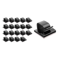 羽毛 808 車用多功能電線理線夾, 20個, 黑色