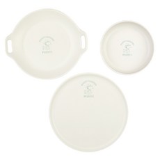 Bo friends 史努比美耐皿圓形手柄盤子3件組, 單一顏色, 大型 + 中型 + 小型, 1套