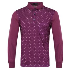 FERRA US 男士法式圓點高爾夫長袖襯衫 CTS3NE2070