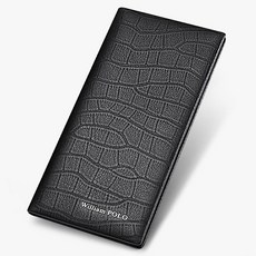 William POLO 男士鱷魚紋皮革長皮夾 W001-C