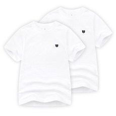 JELISPOON 童款素色迷你小熊刺繡T恤 2件組