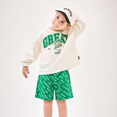 JELISPOON 童款加油棒球小熊印花長袖套裝