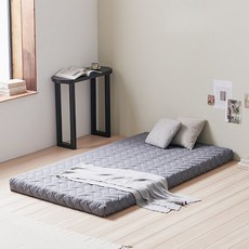 헤이몰리 드림핑 바닥 수면 토퍼 매트리스 + 보관용 스트랩, 그레이, 12cm
