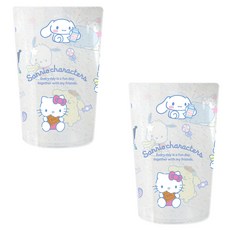 LiLFANT 三麗鷗明星閃亮透明大杯, 混合色, 2個