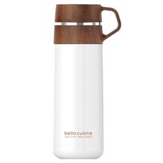 bella cuisine 木質真空保溫瓶, 1個, 混色, 350ml