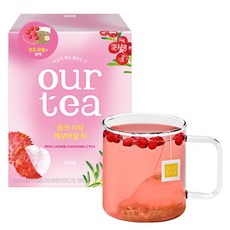 JARDIN our tea 粉紅荔枝洋甘菊花草茶包, 22g, 8包, 1盒