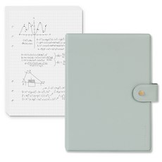 Recoz A5 6孔活頁夾 + 100p補充內頁組 3格, 薄荷綠, 1套