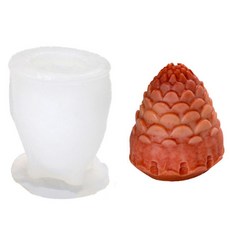 Daysoy聖誕DIY蠟燭矽膠模具, 02 松果