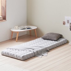 헤이몰리 드림핑 9존 바닥 수면 토퍼 매트리스, 라이트그레이, 8cm