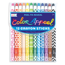 羊毛色吸引力紙捲軸向色鉛筆, 1組, 12 種顏色