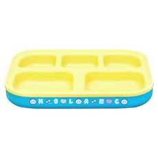 LiLFANT Molang Kiyo 幼兒5格餐盤, 1個, 雙色