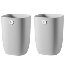 MONACO OLIVE 可固定分類袋方圓形垃圾桶 2入組, 灰色