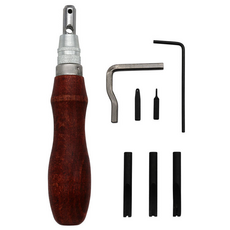 Kohimo 皮革工藝 DIY 邊緣削薄 削邊器 刀 縫線壓線器 挖溝器 8件組 3W196, 混合色, 1套