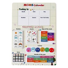 momsboard 幼兒用日曆韓文英文組, 混色