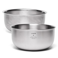 LIHAN Living Curator 骨不銹鋼2P套裝, 1組, 攪拌碗+托盤