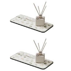 블럭마트 주방 규조토 드라잉 식기건조 매트 14 x 30 cm 2p, type 2