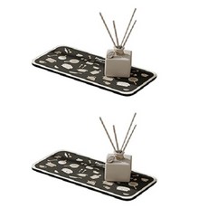 Block Mart 廚房珪藻土吸水瀝水墊 14 x 30 cm 2入, 款式 1