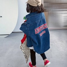 GOING KIDS 童款英文印花牛仔襯衫