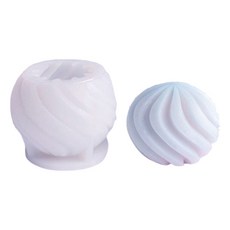 데이소이 유니크 쉐입 diy 양초 캔들 실리콘 몰드, 01 나선볼, 1개