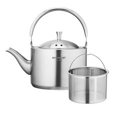 Kitchen-Art IH爐可用 304不鏽鋼水壺, 銀色, 1個, 3L