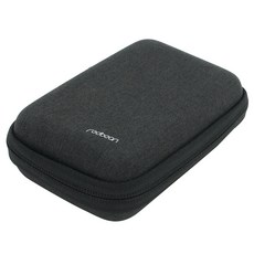 redbean 旅行用數位線材充電器硬殼收納盒 H1PF, 1個, 完美黑