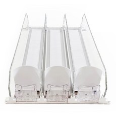 Livingblossom 冰箱罐裝飲料整理分配器 3排, 白色