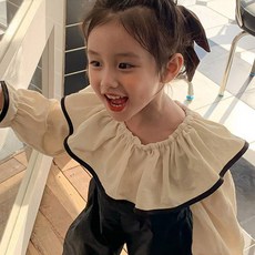 GOING KIDS 女童款娃娃領長袖上衣