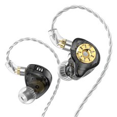 TRN 按鈕式音效調諧有線耳機, 曜黑, ST1 Pro