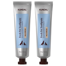 KUNDAL 昆黛爾 清新寵物牙膏 牛奶麵包香, 60g, 2個