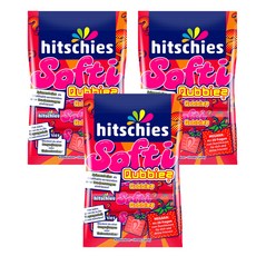 hitschies 希趣樂 Softi方塊咀嚼糖 草莓口味, 80g, 3袋