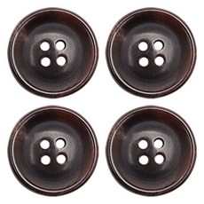 동대문단추왕 고급 리얼소뿔 단추 20mm JWS-10, 브라운, 4개