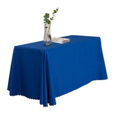Market Pio 素色企業活動大型餐桌布, 180 x 260 cm, 藍色