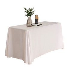 Market Pio 素色企業活動大型餐桌布, 200 x 300 cm, 白色