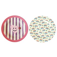 rice 兒童圓盤 20 公分 x 2件套, 心+藍車, 1組