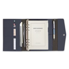 ICONIC Journey 6孔活頁夾 A5週記事本套組 萬年曆日誌, 06 深海軍藍, 1套