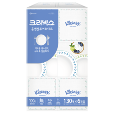Kleenex 舒潔 家用餐巾紙 130張, 6個, 純白, 130入
