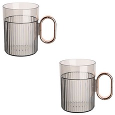 THE ZAKKA 基本款透明漱口杯, 灰色, 2個