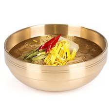 Kitchen-Art 鈦金雙層韓式冷麵碗 M號, 1個, 金色