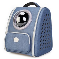 Spacecat 寵物立體太空船造型外出後揹包, 海軍藍