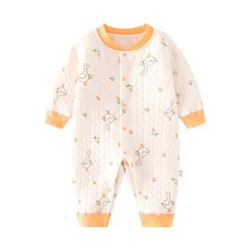 베베니즈 아동용 풀스냅 애니멀패턴 긴팔 우주복